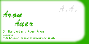 aron auer business card
