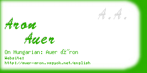 aron auer business card